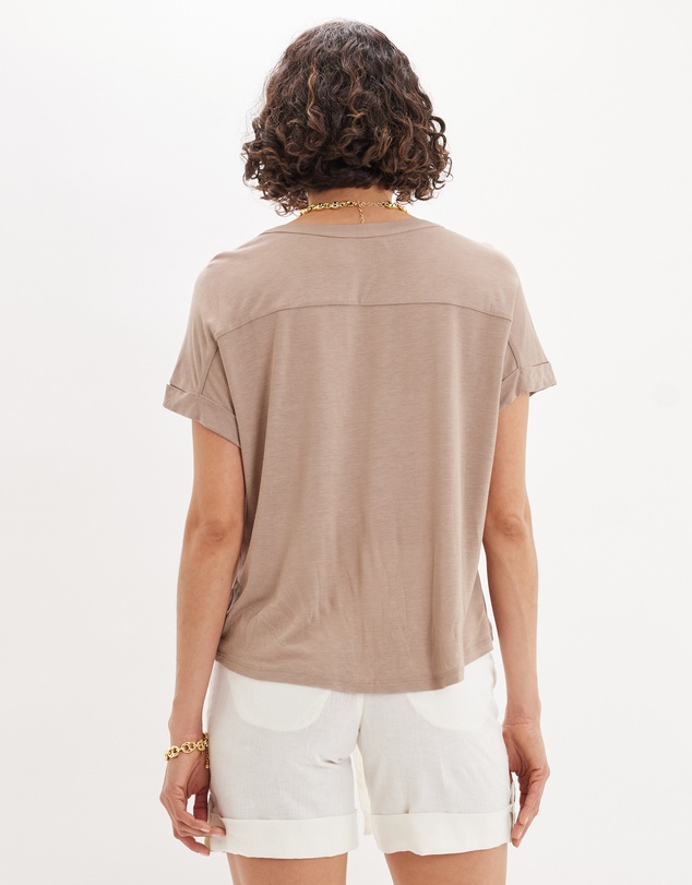 Amelius - Enid Three Quarter Button Tee