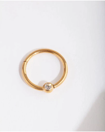 Lovisa - Gold Diamante Belly Clicker Ring