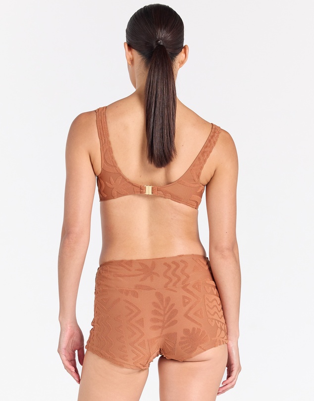 Poolside Paradiso - Mai Tai Surf Bikini Bottom - Cinnamon