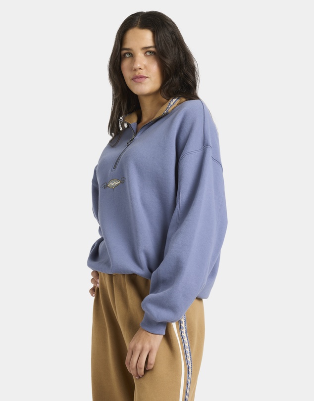 Billabong - Womens Wave Break Half Zip Fleece Hoodie