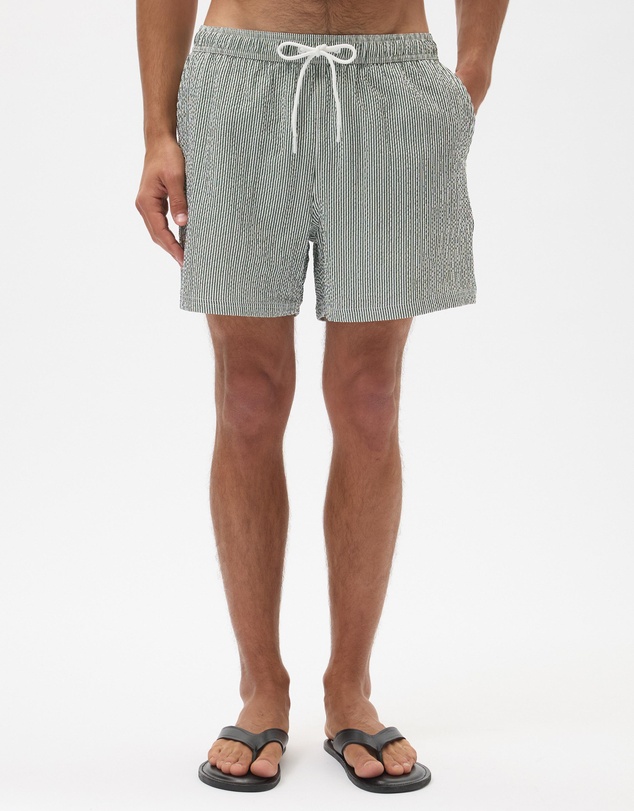 AERE - Seersucker Stripe Swim Shorts