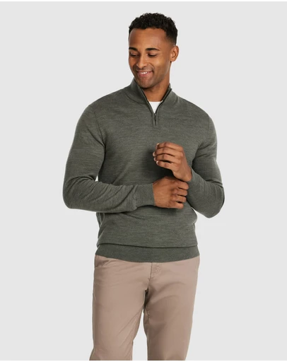 Tarocash - Asher Merino Wool Zip Knit