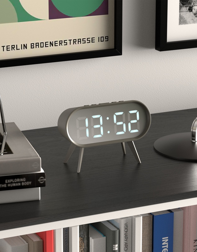 Newgate - Newgate Space Hotel Cyborg Led Alarm Clock Grey