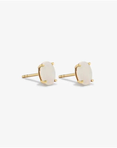 Michael Hill - Stud Earrings with Opal in 10kt Yellow Gold
