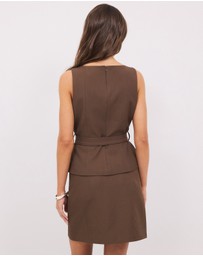 Calli - Remi Boat Neck Wrap Top
