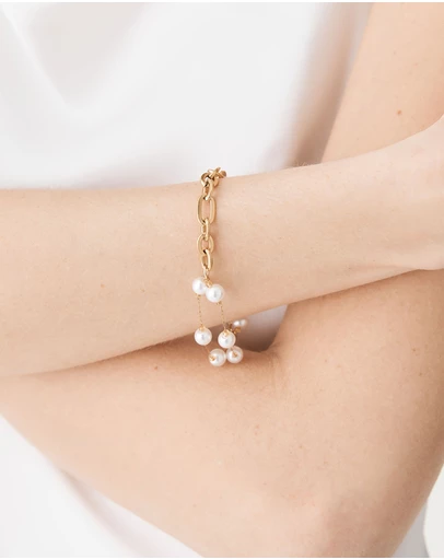 Forcast - Sophia Pearl Gold Bracelet
