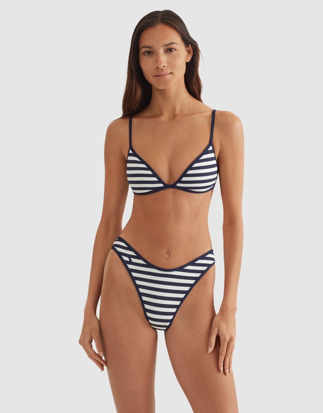 Polo Ralph Lauren - Pique Stripe Padded Triangle Bikini Top