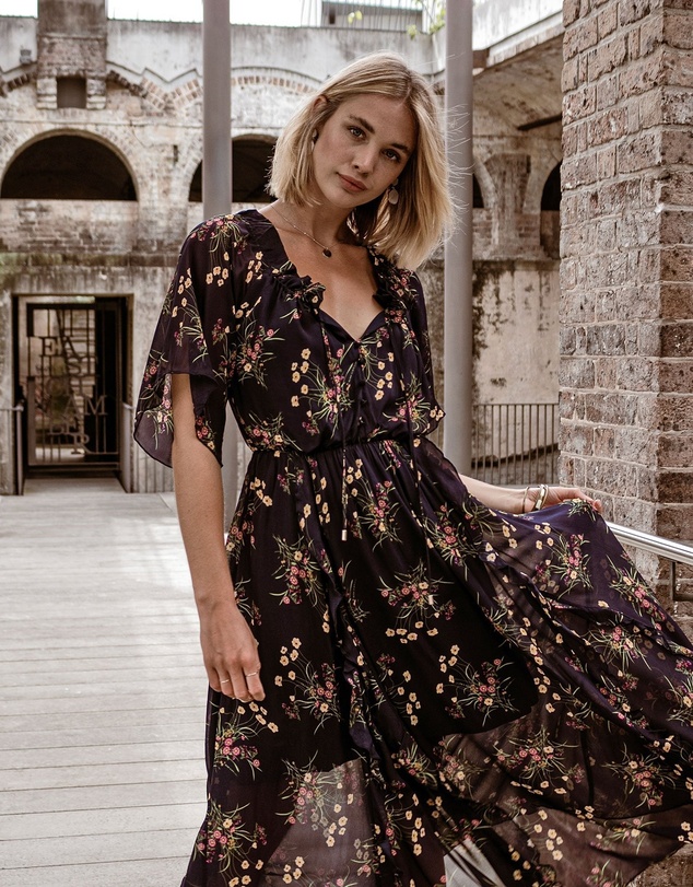 Belle & Bloom - Amour Amour Ruffled Midi Dress