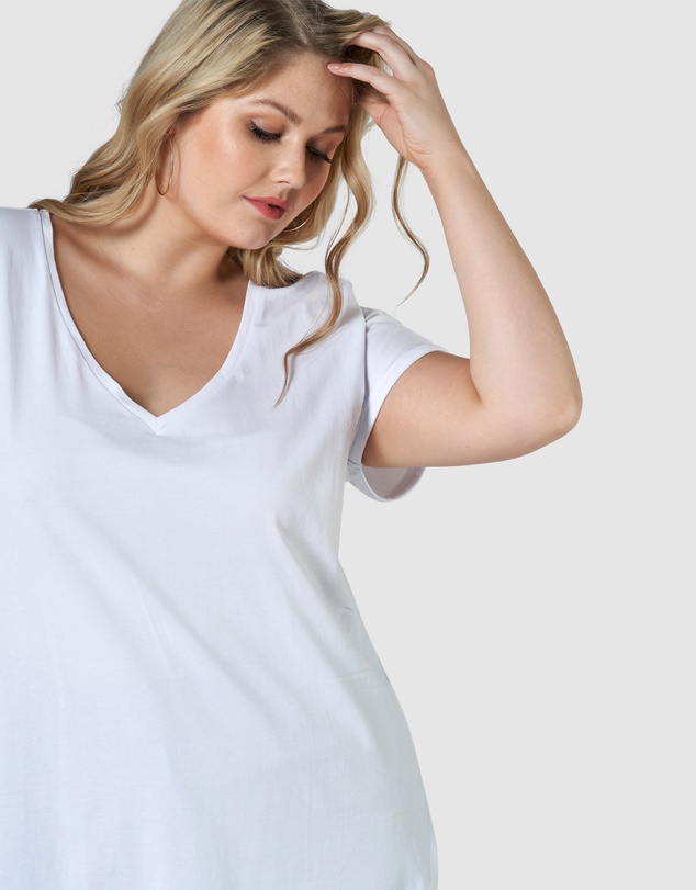 Indigo Tonic - Jacinta Longline V Neck Tee