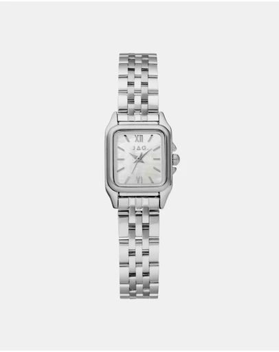 Jag - Berrima Womens White MOP Dial 20.3mm Silver Watch