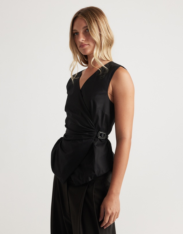 Decjuba - Ava Belted Wrap Top