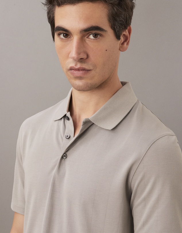 Calvin Klein - Tonal Stripe Jacquard Polo Shirt