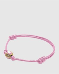 Nialaya Jewellery - Pink Evil Eye String Bracelet