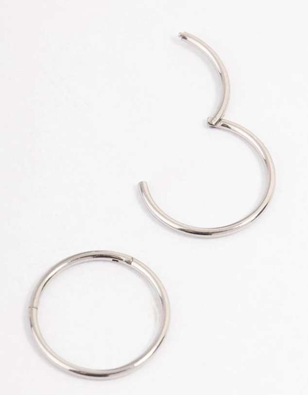 Lovisa - Surgical Steel Fine Sleeper Earrings 10mm
