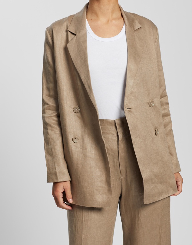 Assembly Label - Double Breasted Linen Blazer