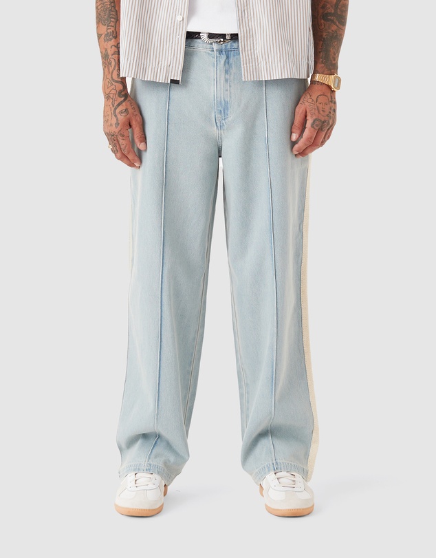 Zanerobe - Stitched Pintuck Denim Pant LT Blue