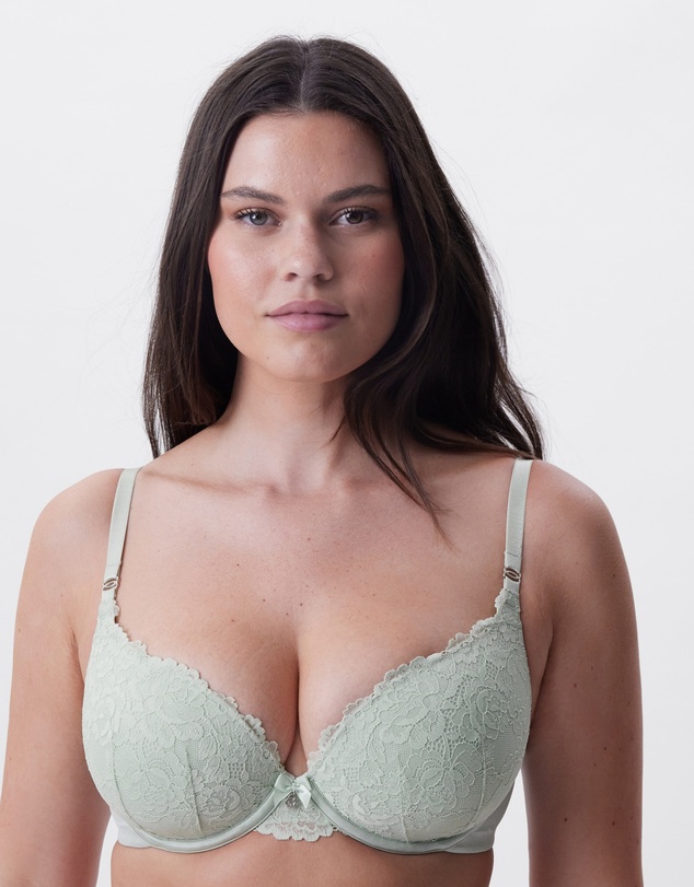 Bras N Things - Bethany Essentials Contour Plunge Bra - Light Green