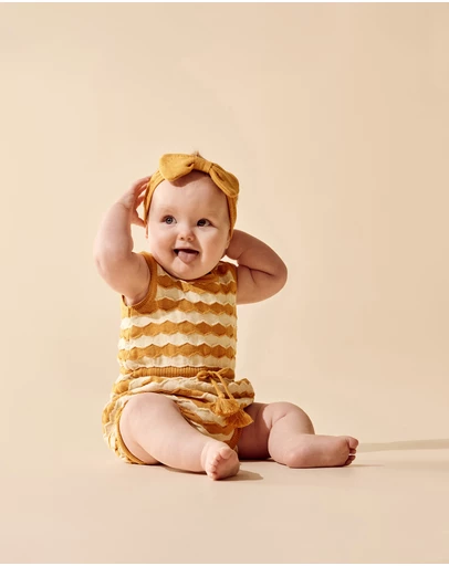 Wilson & Frenchy - Organic Knitted Chevron Bodysuit - Babies