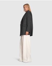 Belle & Bloom - Big Brother Talk Wool Blend Blazer