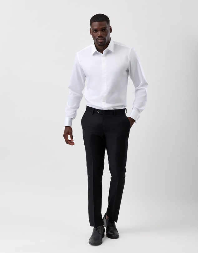 Brooksfield - Concealed Placket Tuxedo Shirt