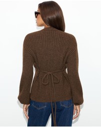 Dazie - Last Call Cinched Knit Cardigan