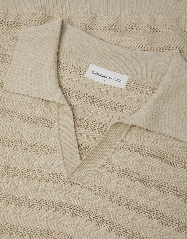 Frescobol Carioca - Rino Cotton Jacquard Wave SS Knit Polo