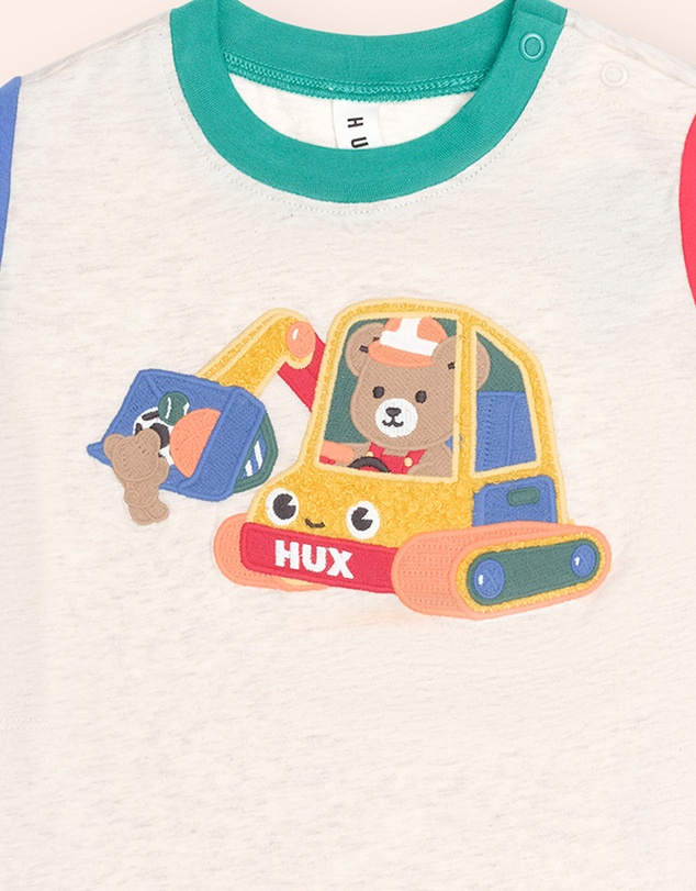 Huxbaby - Excavator Hux Spliced Tee - Babies-Kids