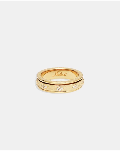 By Charlotte - Gold Breathe Spinning Meditation Ring