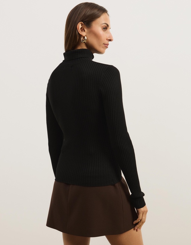 Atmos&Here - Annie Wool Blend Turtleneck Knit Top