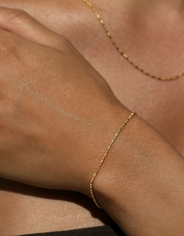 SAINT VALENTINE - Dash Dot Chain Bracelet - Gold