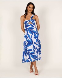 Petal & Pup - Freddie Midi Dress - White/Blue