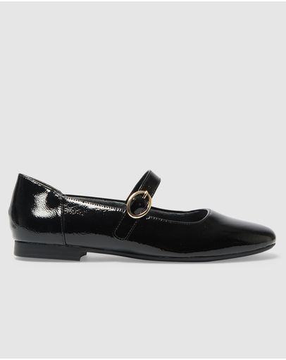 BLACK CRINKLE PATENT