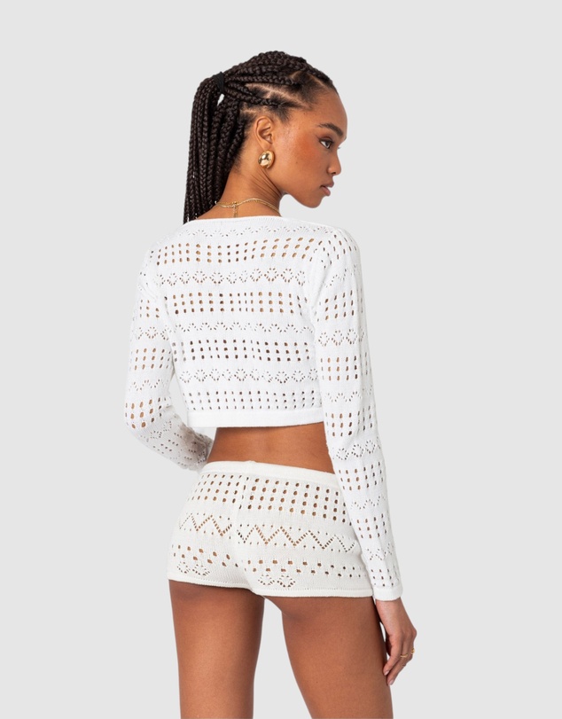 EDIKTED - Betsy Tie Front Knitted Cardigan