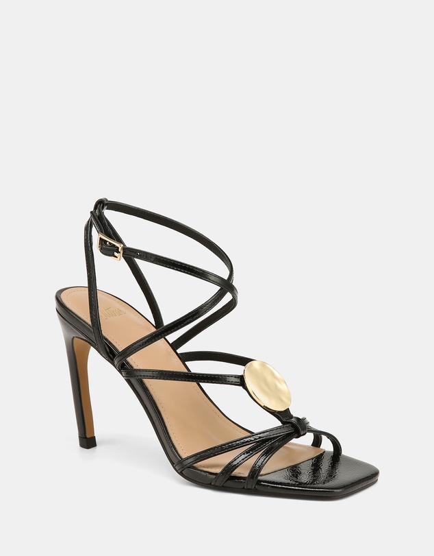 Wittner - Tatum Crinkle Patent Leather High Heels