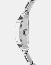 DKNY - Mini Silver 21x27mm Womens Watch + Silver Bracelet
