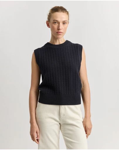 Toorallie - Grid Knit Vest