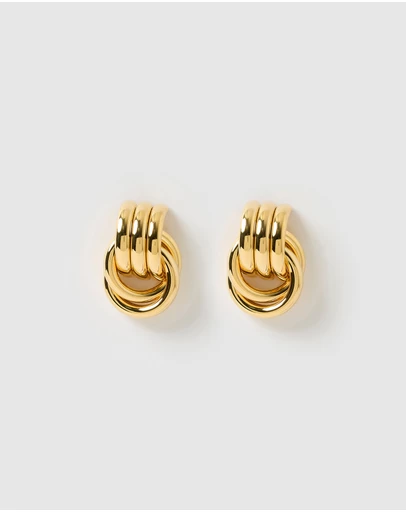 Izoa - Fusion Stud Earrings Gold