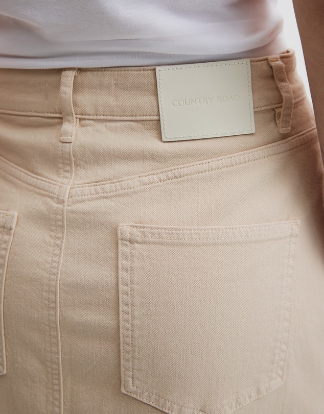 Country Road - Recycled Cotton Denim Midi Skirt