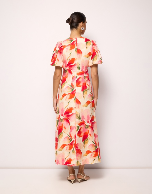 AERE - Tessa Linen Midi Dress