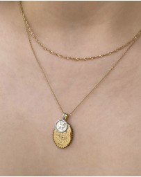 Wanderlust + Co - Pisces Zodiac Mother of Pearl 925 Sterling Silver Pendant