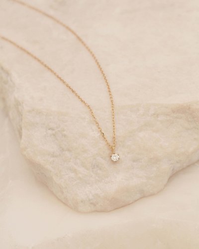 Sweet Droplet 14k Gold & Diamond Necklace
