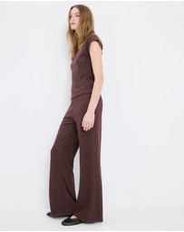 M.N.G - Knitted Trousers With Elastic Waistband