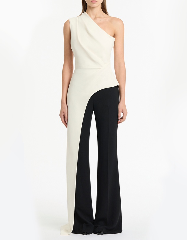 Carla Zampatti - Ivory Crepe One Shoulder Longline Top