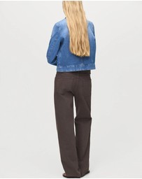 M.N.G - Corduroy Collar Denim Jacket