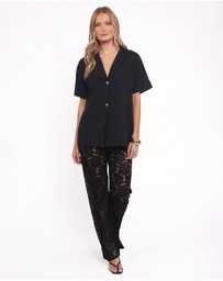 Petal & Pup - Mindy Lace Pant Set - Black