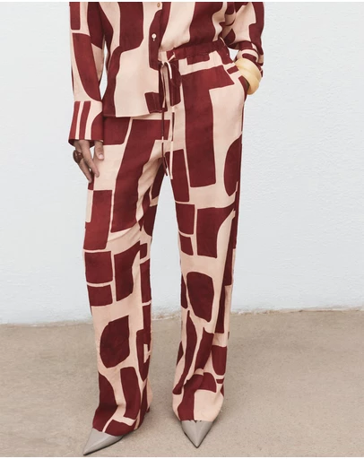 M.N.G - Fluid Trousers With Geometric Pattern