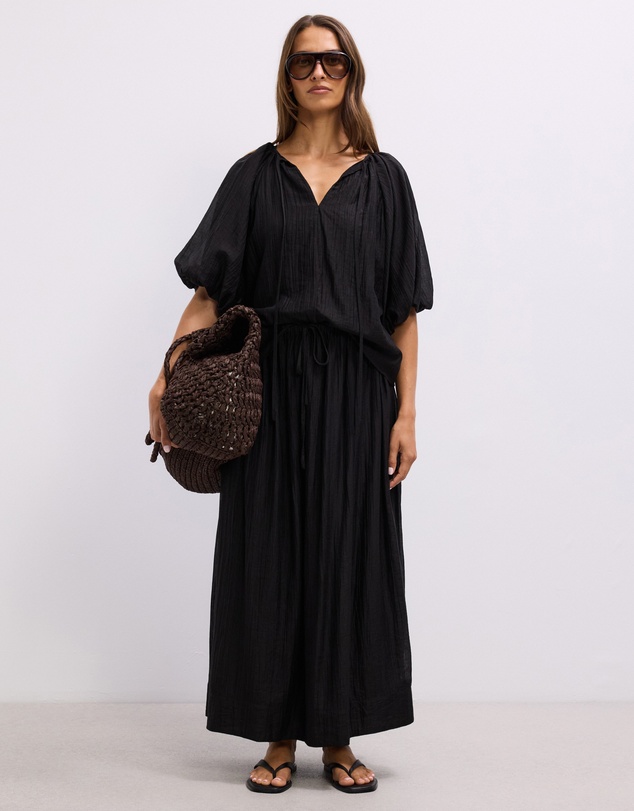 The Fated - Lila Drawstring Midi Skirt