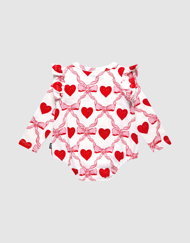 Rock Your Baby - Wild At Heart Long Sleeve Frill Bubble Bodysuit
