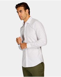 Brooksfield - Abstract Print Reg Fit Business Shirt