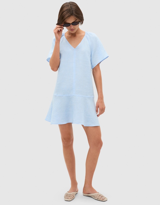Seed Heritage - Core Linen Flutter Mini Dress
